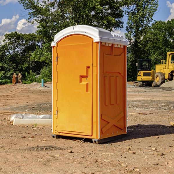 how often are the portable toilets cleaned and serviced during a rental period in Champion